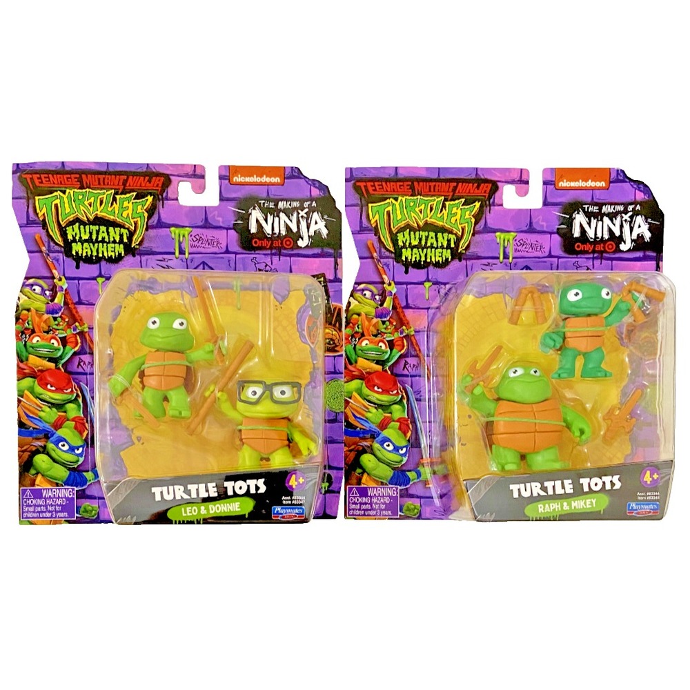 LEO DONNIE & RAPH MIKEY Teenage Mutant Ninja Turtles Mutant Mayhem Turtle‎ Tots